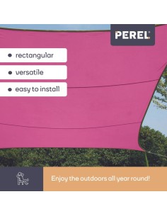 ZONNEZEIL - RECHTHOEK - 4 x 3 m - KLEUR: FUCHSIA 2