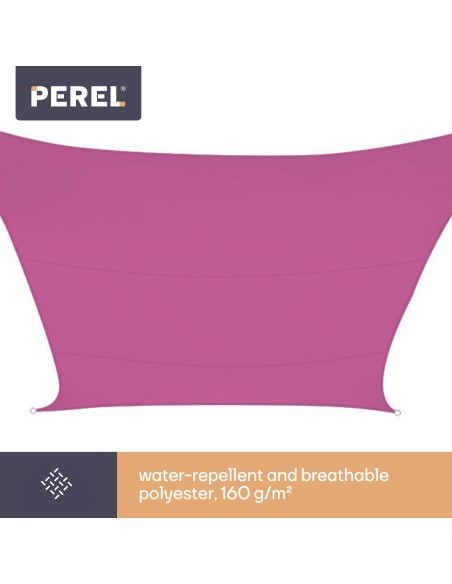 VOILE SOLAIRE - RECTANGULAIRE - 4 x 3 m - COULEUR: FUCHSIA