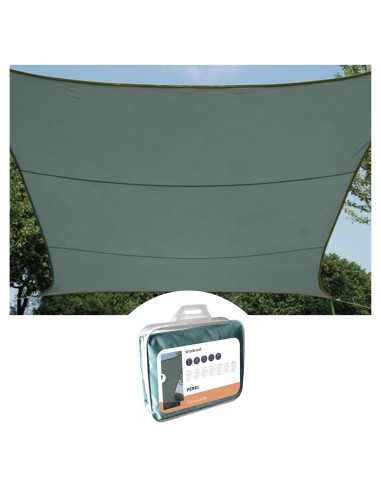 SHADE SAIL - RECTANGULAR - 4 x 3 m - COLOUR: GREEN GREY