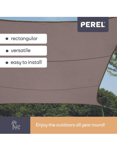 SHADE SAIL - RECTANGULAR - 4 x 3 m - COLOUR: TAUPE