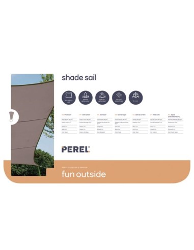 SHADE SAIL - RECTANGULAR - 4 x 3 m - COLOUR: TAUPE
