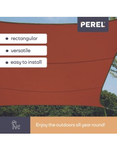 SONNENSEGEL - RECHTECKIG - 4 x 3 m - FARBE: TERRACOTTA 2