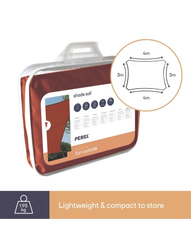 VOILE SOLAIRE - RECTANGULAIRE - 4 x 3 m -...