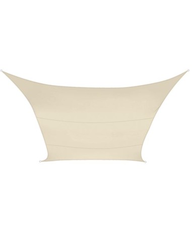 VOILE SOLAIRE - CARRÉ - 5 x 5 m - COULEUR: CRÈME