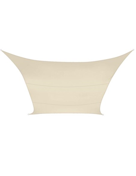 ZONNEZEIL - VIERKANT - 5 x 5 m - KLEUR: CRÈME