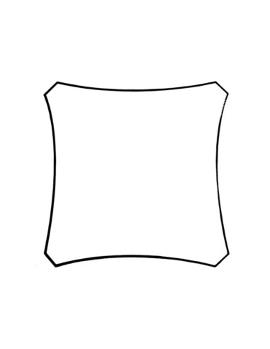 SHADE SAIL - SQUARE - 5 x 5 m - COLOUR: CREAM
