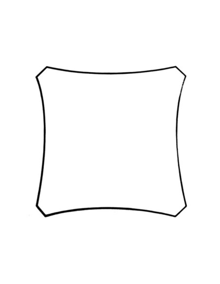SHADE SAIL - SQUARE - 5 x 5 m - COLOUR: CREAM