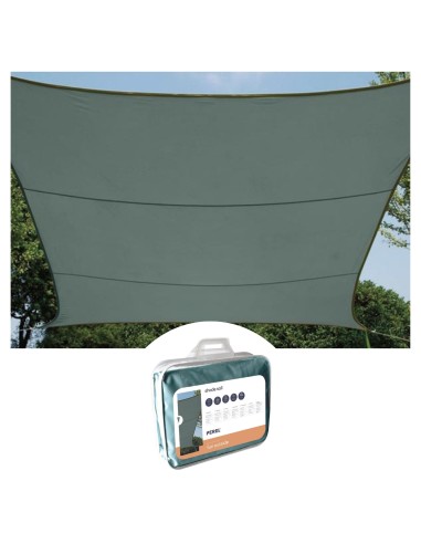 SHADE SAIL - SQUARE - 5 x 5 m - COLOUR: GREEN GREY