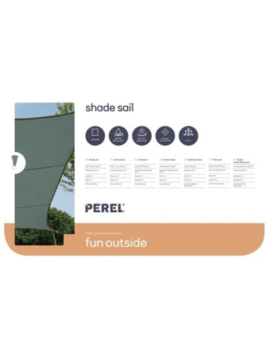 ZONNEZEIL - VIERKANT - 5 x 5 m - KLEUR: GROENGRIJS