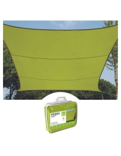 SONNENSEGEL - QUADRATISCH - 5 x 5 m - FARBE: GELBGRÜN