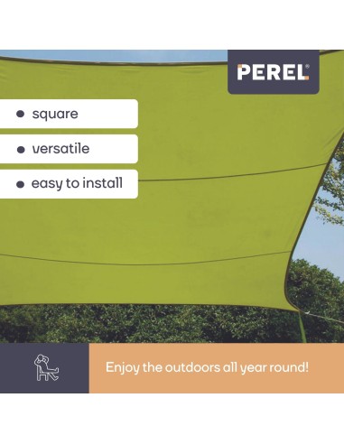 ZONNEZEIL - VIERKANT - 5 x 5 m - KLEUR: LICHTGROEN