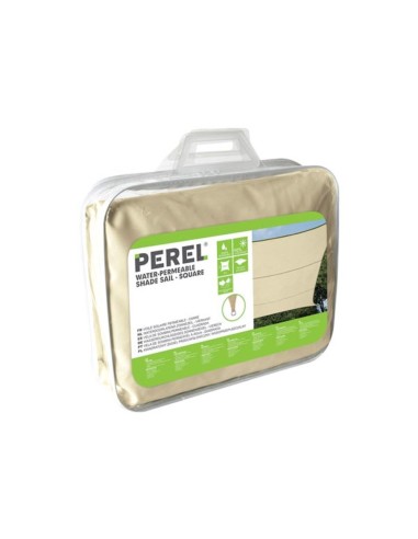 WATER-PERMEABLE SHADE SAIL - SQUARE - 5 x 5 m -...