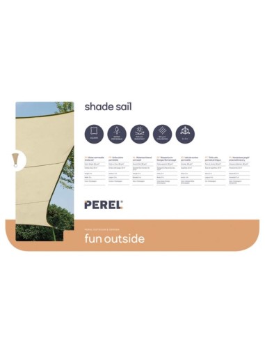 WATER-PERMEABLE SHADE SAIL - SQUARE - 5 x 5 m -...