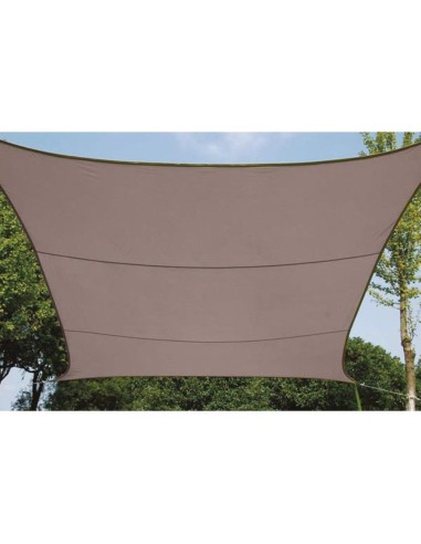 SONNENSEGEL - QUADRATISCH - 5 x 5 m - FARBE: TAUPE