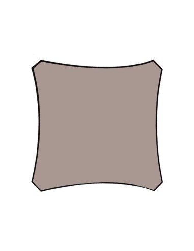 SONNENSEGEL - QUADRATISCH - 5 x 5 m - FARBE: TAUPE
