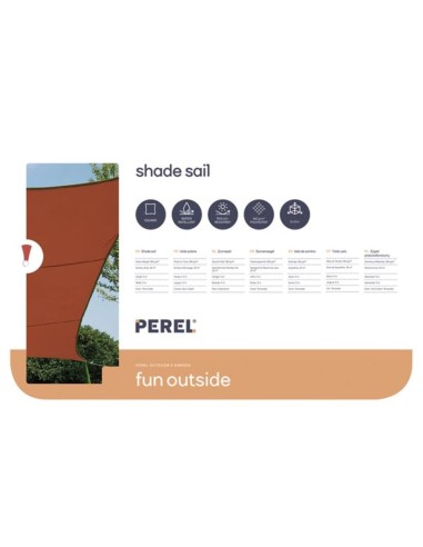 ZONNEZEIL - VIERKANT - 5 x 5 m - KLEUR: TERRACOTTA