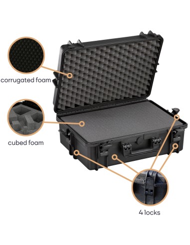 HARD CASE - 555 x 428 x 211 mm - WITH FOAM