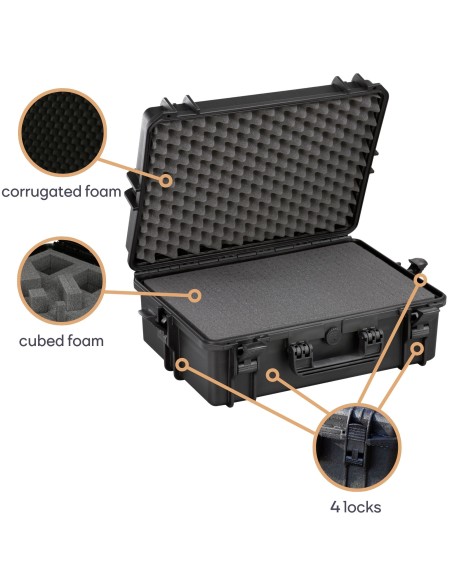 HARD CASE - 555 x 428 x 211 mm - WITH FOAM