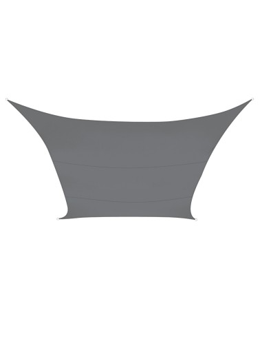 WATER-PERMEABLE SHADE SAIL - SQUARE - 3.6 x 3.6 m - COLOUR: CHARCOAL