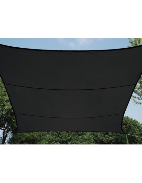 WASSERDURCHLÄSSIGES SONNENSEGEL - QUADRATISCH - 3.6 x 3.6 m - FARBE: CHARCOAL