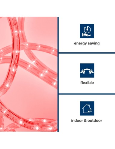 FLEXIBLE LUMINEUX À LED - 45 m - ROUGE