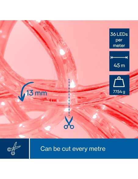 LED ROPE LIGHT - 45 m - RED