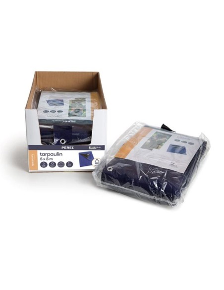 Abdeckplane - Blau/Schwarz - Sehr Strapazierfähig - 5 x 5 m