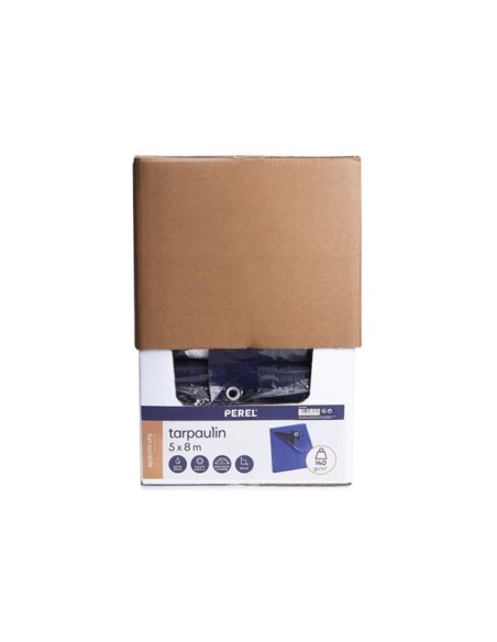 Abdeckplane - Blau/Schwarz - Sehr Strapazierfähig - 5 x 8 m