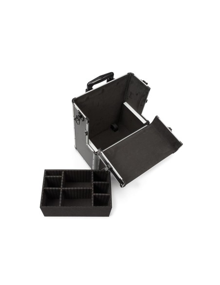 MALLETTE TROLLEY EN ALUMINIUM - 370 x 270 x 670 mm - NOIR