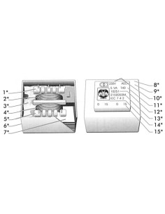 ENCAPSULATED TRANSFORMER 30VA 2 x 9V / 2 x 1.667A 2