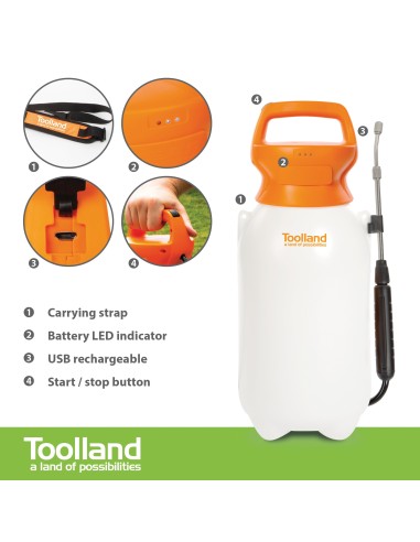 BATTERY POWERED PRESSURE SPRAYER - 8 L