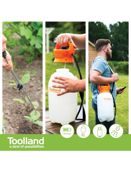 BATTERY POWERED PRESSURE SPRAYER - 8 L