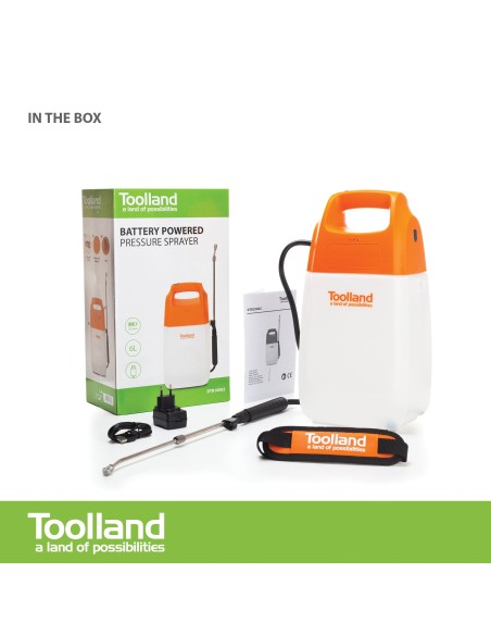 BATTERY POWERED PRESSURE SPRAYER - 6 L