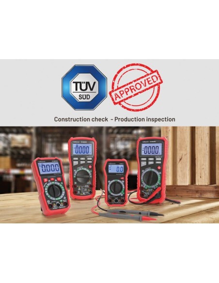 Multimètre numérique industriel antichoc à valeur efficace vraie - CAT III - 1000 V / CAT IV - 600V - 11 fonctions