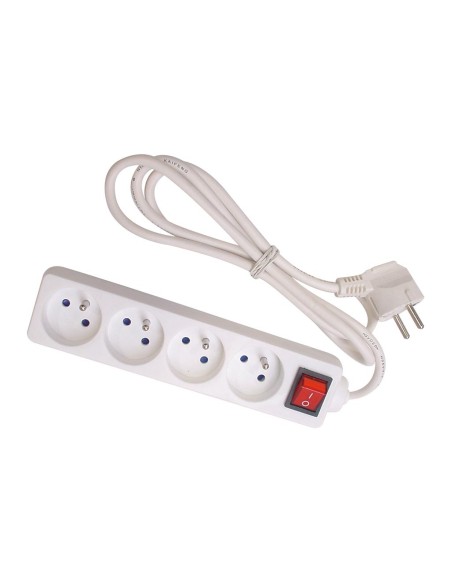 4-FACH-STECKDOSENLEISTE - MIT SCHALTER - KABEL: 3 m - STECKER-TYP E (FRANZÖSISCHES SYSTEM)