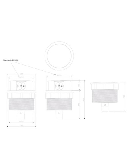 BLOC ESCAMOTABLE À 4 PRISES - SCHUKO