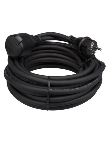 RUBBER EXTENSION CABLE - 10 m - 3G2.5 - FRENCH SOCKET