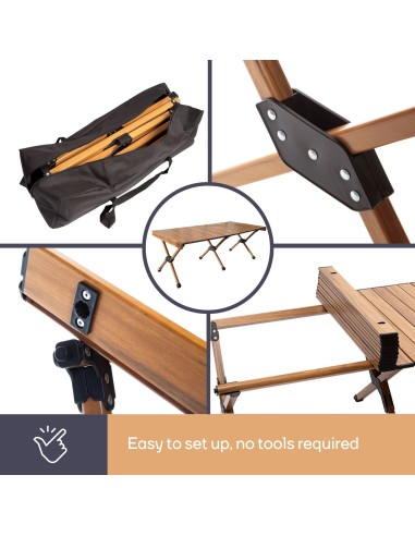 Aluminium opvouwbare campingtafel met...