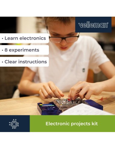 Electronic projects kit - 8 experiments - LED &...