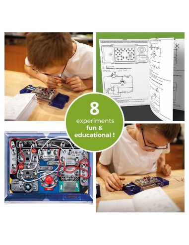 Electronic projects kit - 8 experiments - LED &...