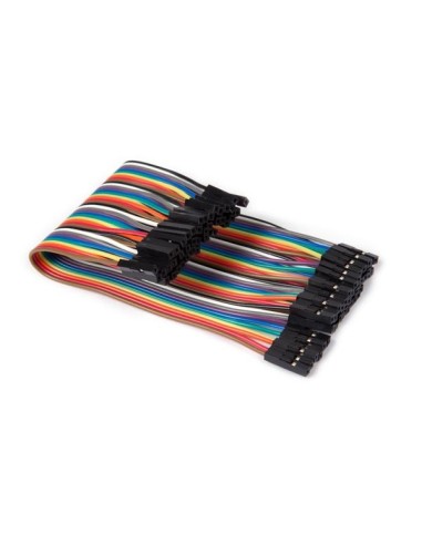 40 CABLES DE PUENTE HEMBRA-HEMBRA, 15 cm (CABLE PLANO)