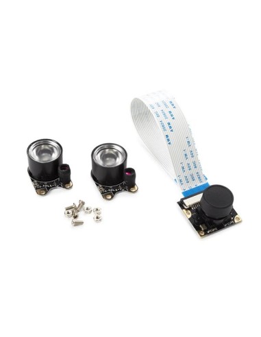 CAMERA MODULE WITH 2 IR LIGHTS FOR RASPBERRY PI®