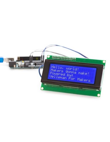 LCD PARA ARDUINO® I²C 20x4 - RETROILUMINACIÓN AZUL