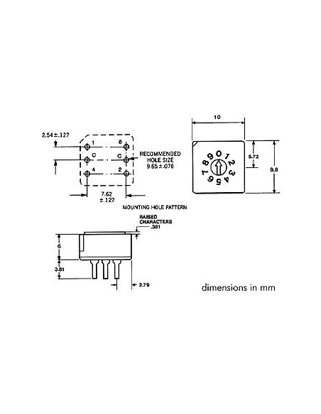 BCD SWITCH - PCB MOUNTING