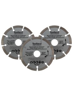 DIAMANT-TRENNSCHEIBEN-SET - 115 mm - SEGMENTIERT - 3-tlg.