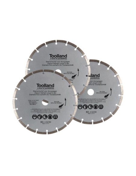 DIAMANTSCHIJF SET - 230 mm - GESEGMENTEERD - 3 STUKS