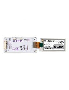 2.13" E-INK WEERGAVEMODULE - ZWART / WIT 2