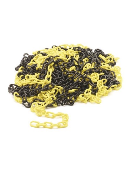 KUNSTSTOFFKETTE GELB/SCHWARZ 25 m x 6 mm