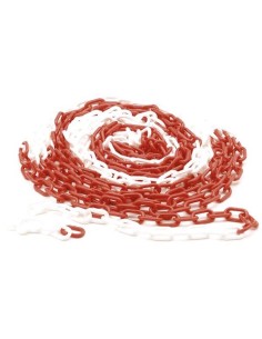 KUNSTSTOFFKETTE ROT/WEIß 10 m x 6 mm