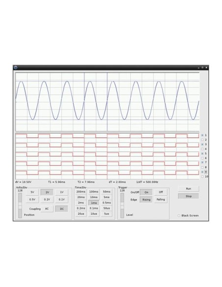 OSCILLOSCOPE AND LOGIC ANALYZER SHIELD FOR RASPBERRY PI®